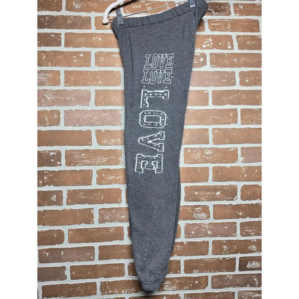 Thrill Sweatpants Joggers Womens S Gray Love Love Bottoms Love‎ Me 04 Ever